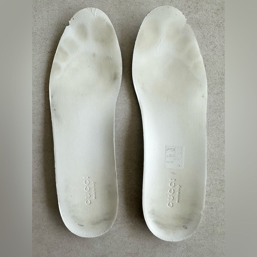 Gucci White Leather Embroidered Ladybug And Pineapple Ace Sneakers Size 36.5 - Picture 15 of 15